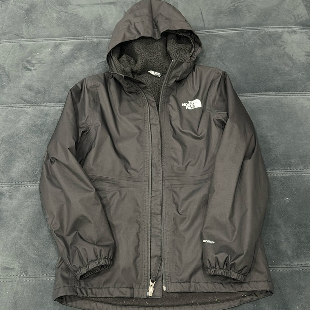 The North Face Kids Black Raincoat Hooded Jacket